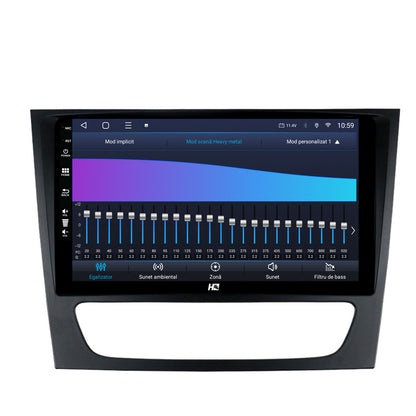 Navigatie HUB64 Mercedes Benz W211/CLS, 8GB RAM, Android, Octacore, Slot Sim 4G, DSP, GPS, Wi-FI, Carplay, Android Auto, USB, Bluetooth, Waze, Touchscreen, 9 Inch