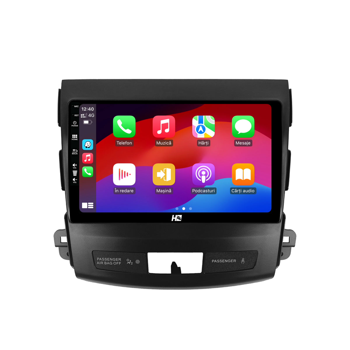 Navigatie HUB64 Mitstubishi Outlander / Peugeot 4007 / Citroen C-Crosser, 2GB RAM, Android, GPS, Wi-FI, Carplay, Android Auto, USB, Bluetooth, Radio, Waze, Touchscreen, 9 inch