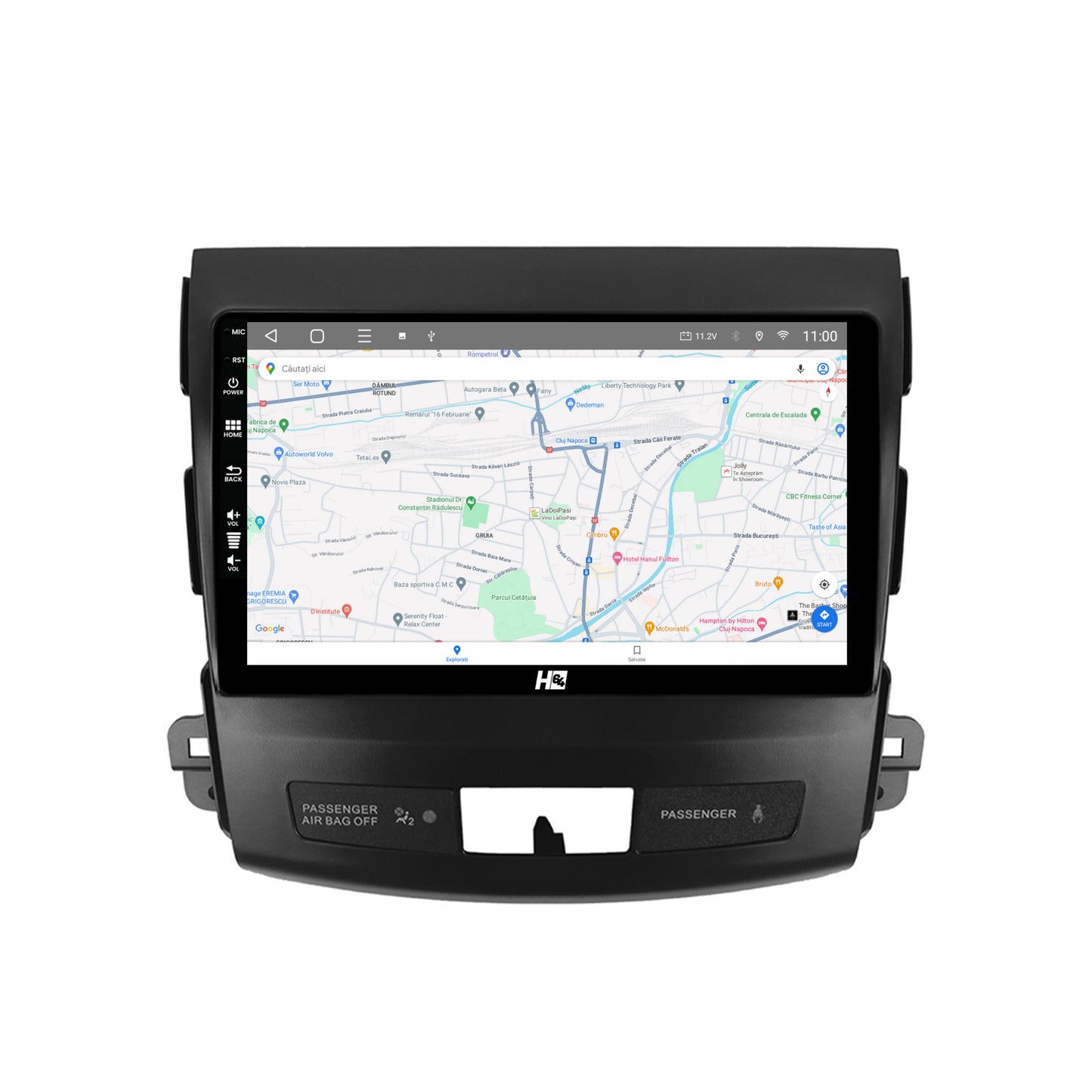 Navigatie HUB64 Mitstubishi Outlander / Peugeot 4007 / Citroen C-Crosser, 2GB RAM, Android, GPS, Wi-FI, Carplay, Android Auto, USB, Bluetooth, Radio, Waze, Touchscreen, 9 inch
