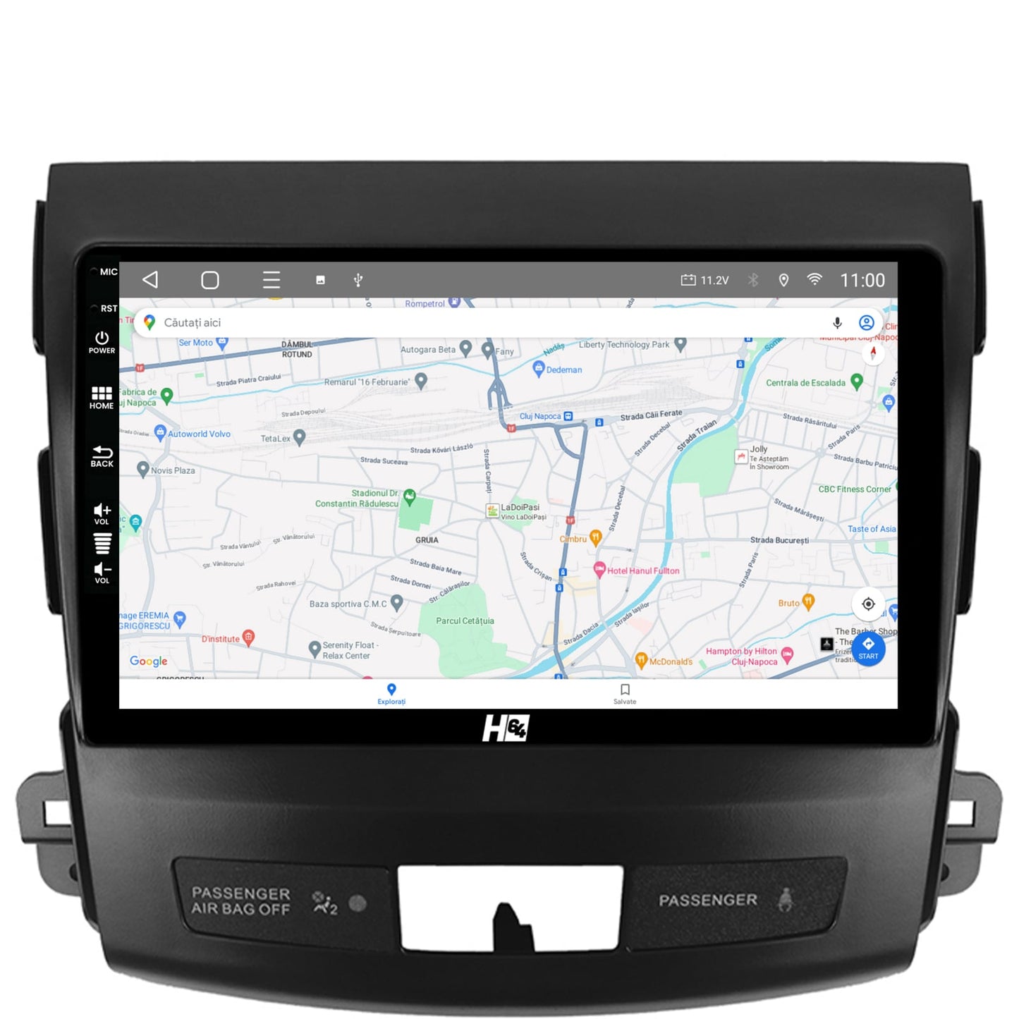 Navigatie HUB64 Mitstubishi Outlander / Peugeot 4007 / Citroen C-Crosser, 4GB RAM, Android, Quadcore, DSP, GPS, Wi-FI, Carplay, Android Auto, USB, Bluetooth, Waze, Touchscreen,