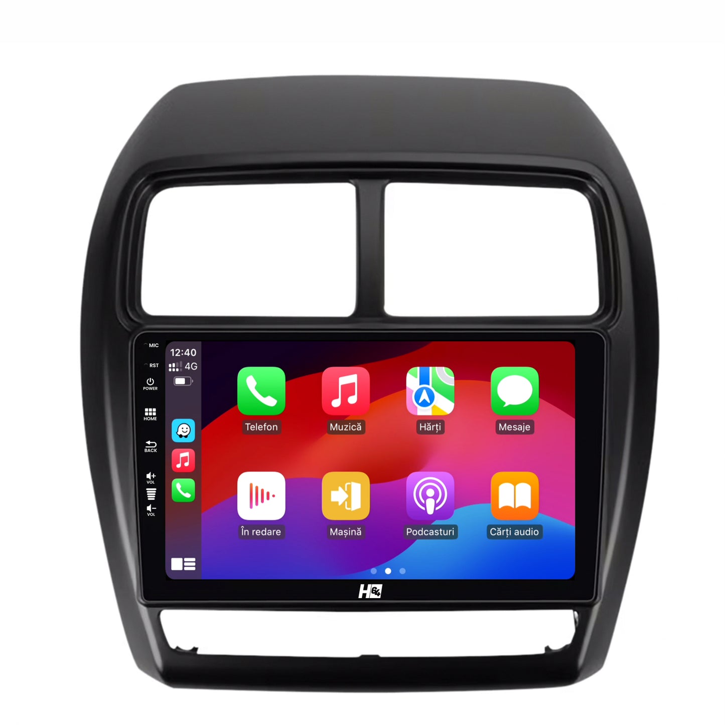 Navigatie HUB64 Mitsubishi ASX (2016-2019), 2GB RAM, Android, GPS, Wi-FI, Carplay, Android Auto, USB, Bluetooth, Radio, Waze, Touchscreen, 9 inch