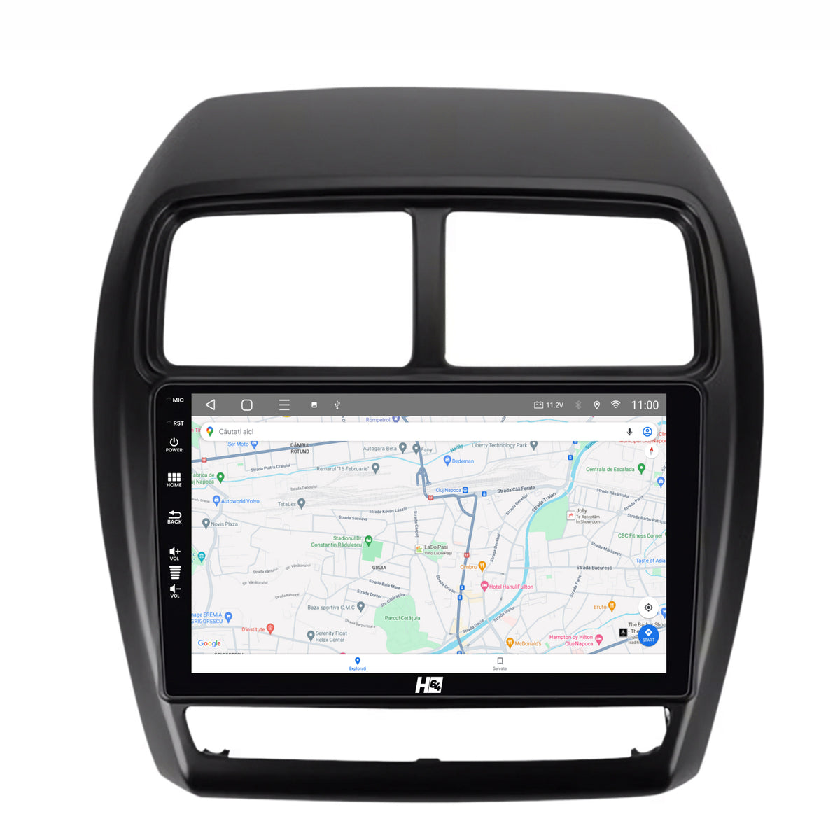 Navigatie HUB64 Mitsubishi ASX (2016-2019, 8GB RAM, Android, Octacore, Slot Sim 4G, DSP, GPS, Wi-FI, Carplay, Android Auto, USB, Bluetooth, Waze, Touchscreen, 9 Inch