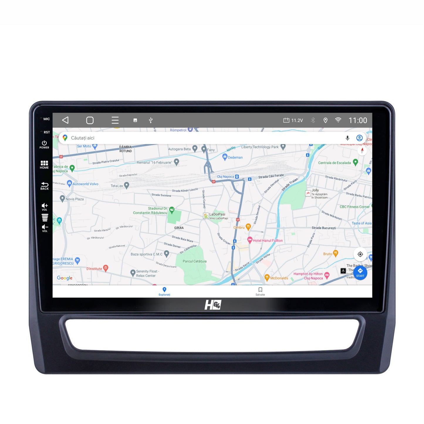 Navigatie HUB64 Mitsubishi ASX (2019+), 2GB RAM, Android, GPS, Wi-FI, Carplay, Android Auto, USB, Bluetooth, Radio, Waze, Touchscreen, 10.1 inch