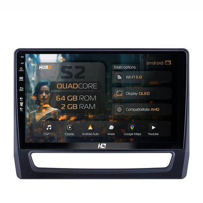 Navigatie HUB64 Mitsubishi ASX (2019+), 2GB RAM, Android, GPS, Wi-FI, Carplay, Android Auto, USB, Bluetooth, Radio, Waze, Touchscreen, 10.1 inch