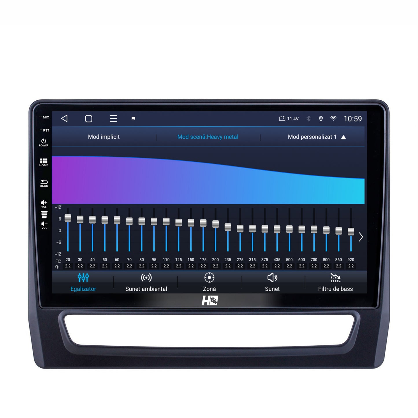 Navigatie HUB64 Mitsubishi ASX (2019+), 4GB RAM, Android, Octacore, Slot Sim 4G, DSP, GPS, Wi-FI, Carplay, Android Auto, USB, Bluetooth, Waze, Touchscreen, 10.1 Inch