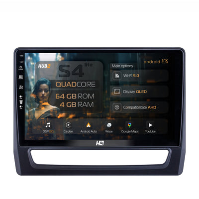 Navigatie HUB64 Mitsubishi ASX (2019+), 4GB RAM, Android, Quadcore, DSP, GPS, Wi-FI, Carplay, Android Auto, USB, Bluetooth, Waze, Touchscreen, 10.1 Inch