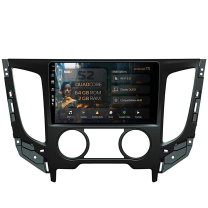 Navigatie HUB64 Mitsubishi L200 (2014-2020), 2GB RAM, Android, GPS, Wi-FI, Carplay, Android Auto, USB, Bluetooth, Radio, Waze, Touchscreen, 9 inch