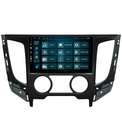 Navigatie HUB64 Mitsubishi L200 (2014-2020), 4GB RAM, Android, Octacore, Slot Sim 4G, DSP, GPS, Wi-FI, Carplay, Android Auto, USB, Bluetooth, Waze, Touchscreen, 9 inch