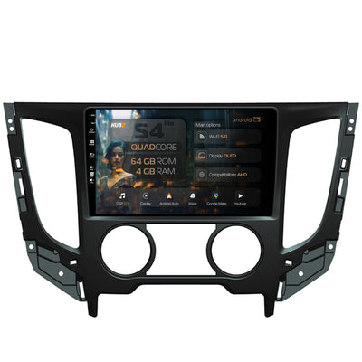Navigatie HUB64 Mitsubishi L200 (2014-2020), 4GB RAM, Android, Quadcore, DSP, GPS, Wi-FI, Carplay, Android Auto, USB, Bluetooth, Waze, Touchscreen, 9 inch