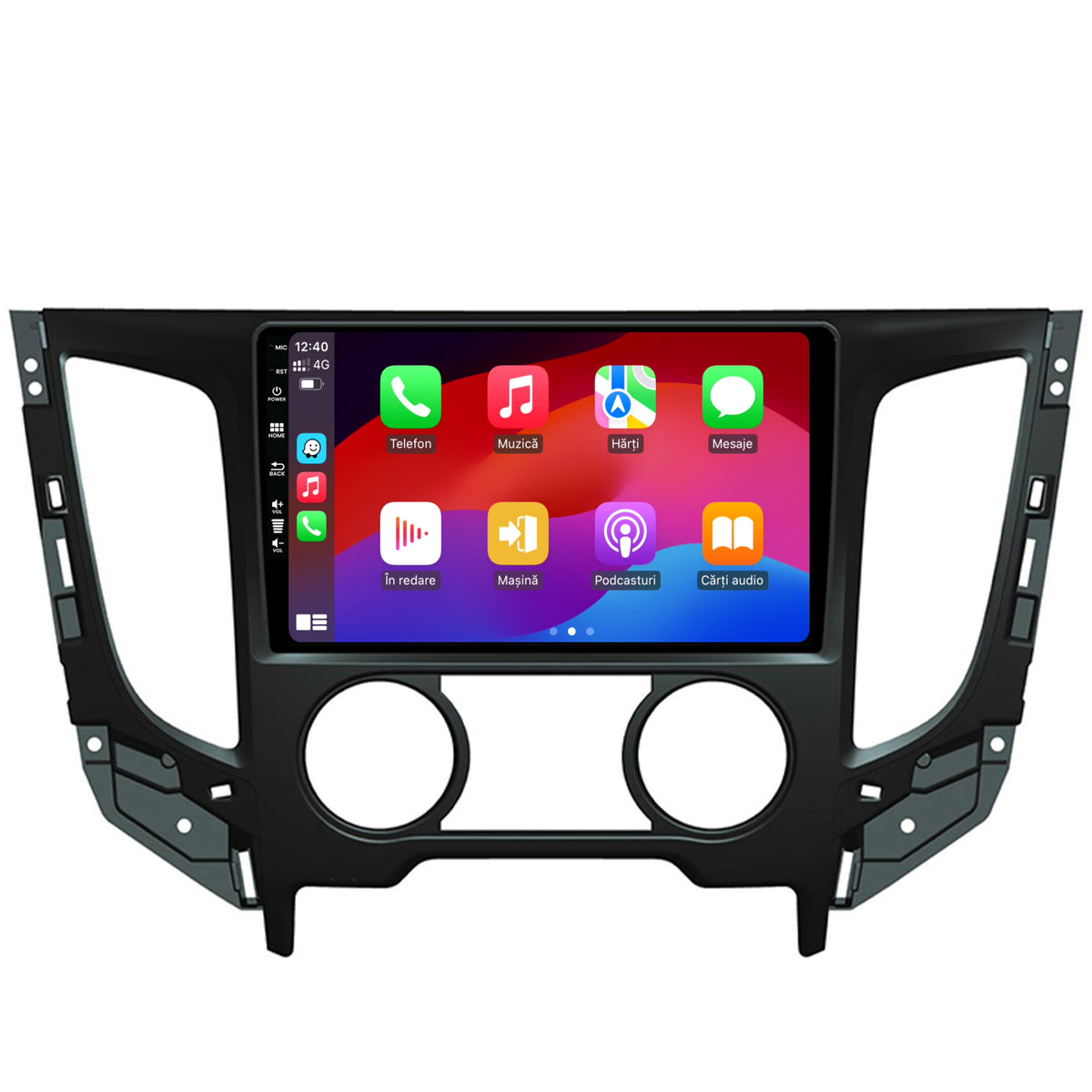 Navigatie HUB64 Mitsubishi L200 (2014-2020), 8GB RAM, Android, Octacore, Slot Sim 4G, DSP, GPS, Wi-FI, Carplay, Android Auto, USB, Bluetooth, Waze, Touchscreen, 9 Inch