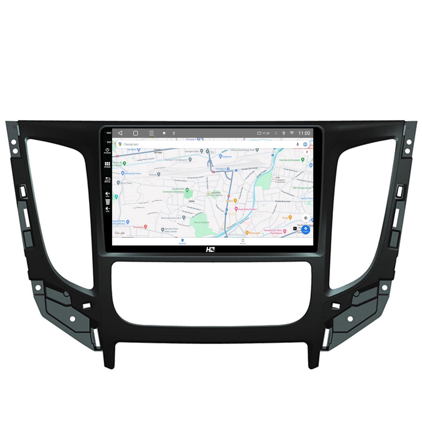 Navigatie HUB64 Mitsubishi L200 (2014-2020), 8GB RAM, Android, Octacore, Slot Sim 4G, DSP, GPS, Wi-FI, Carplay, Android Auto, USB, Bluetooth, Waze, Touchscreen, 9 Inch