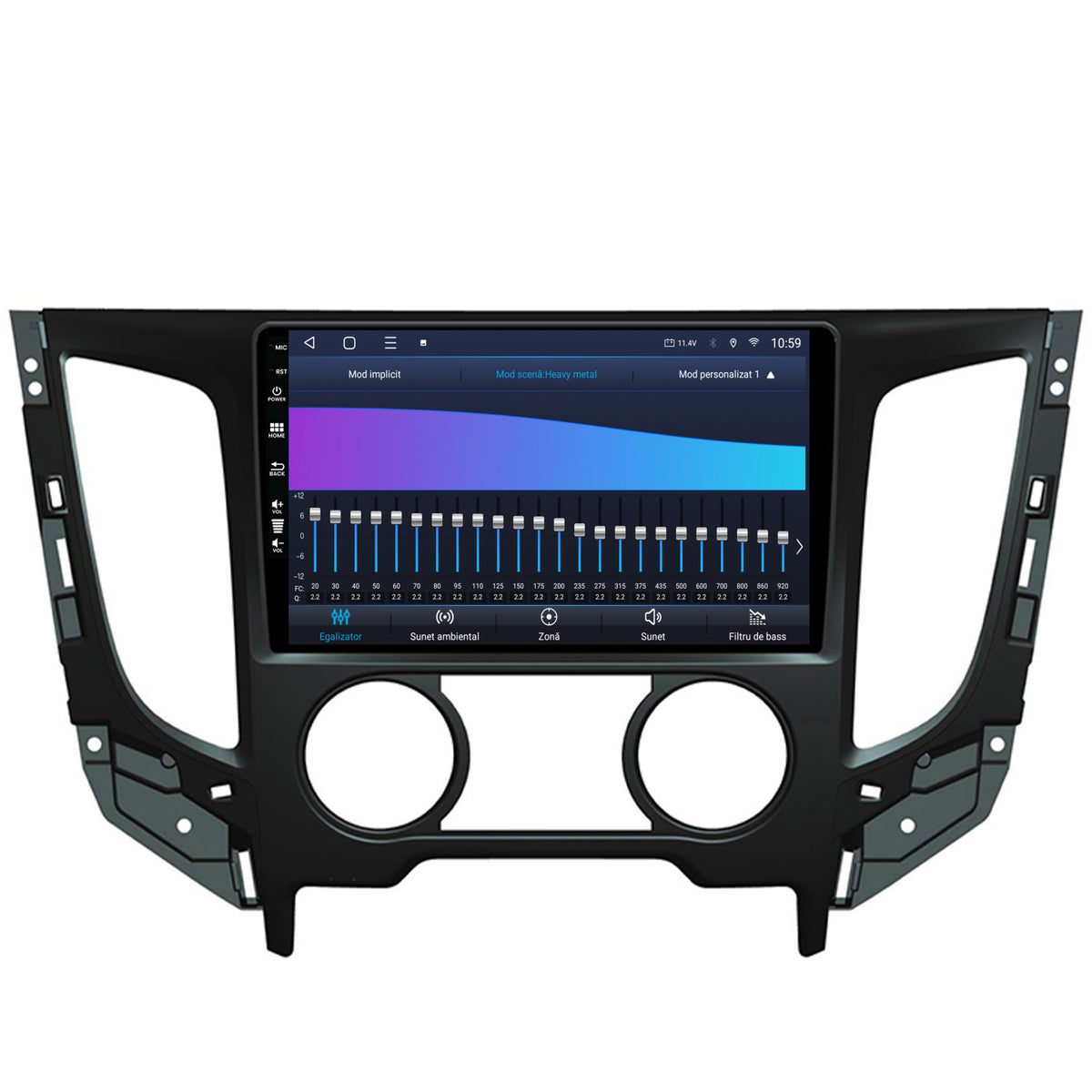 Navigatie HUB64 Mitsubishi L200 (2014-2020), 8GB RAM, Android, Octacore, Slot Sim 4G, DSP, GPS, Wi-FI, Carplay, Android Auto, USB, Bluetooth, Waze, Touchscreen, 9 Inch