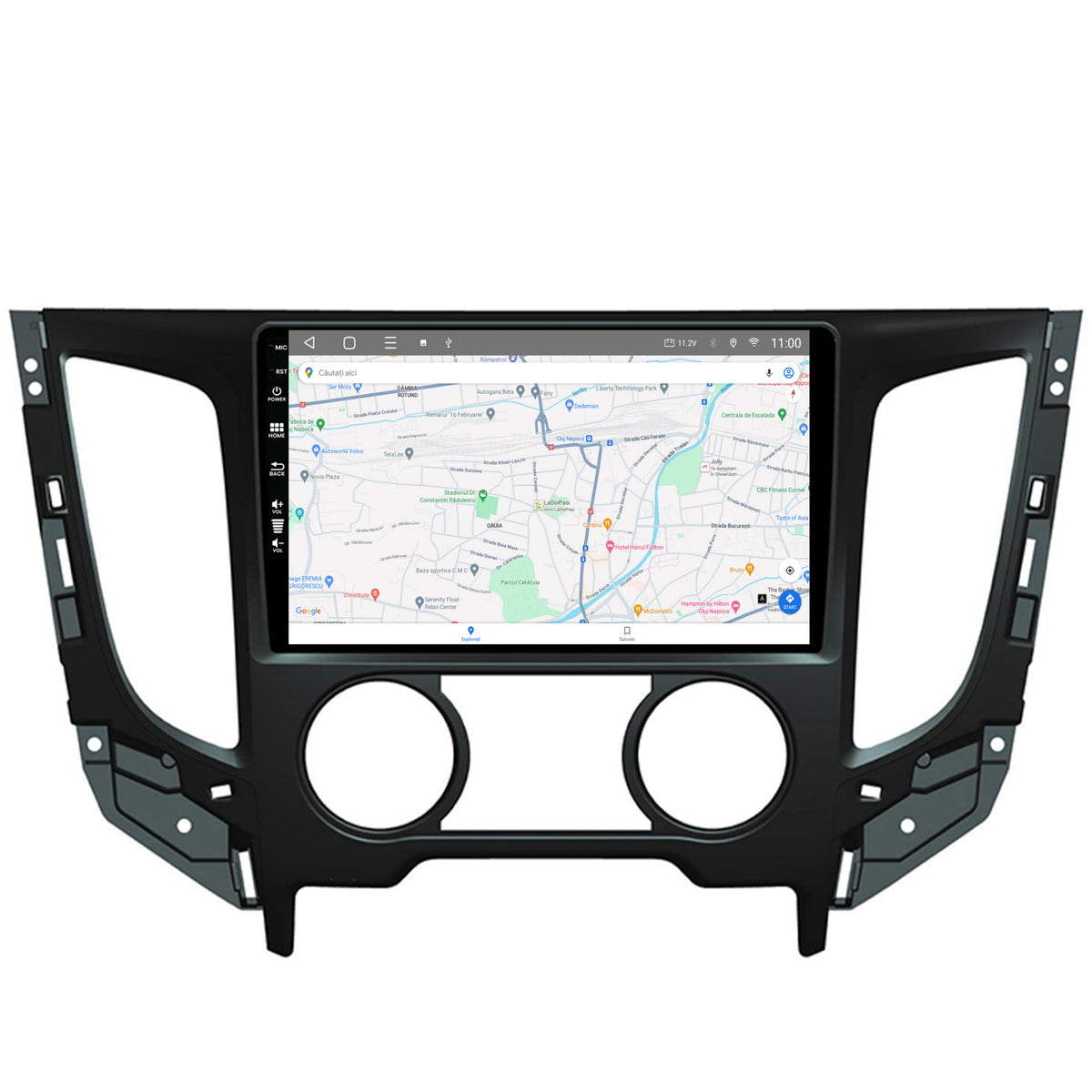 Navigatie HUB64 Mitsubishi L200 (2014-2020), 8GB RAM, Android, Octacore, Slot Sim 4G, DSP, GPS, Wi-FI, Carplay, Android Auto, USB, Bluetooth, Waze, Touchscreen, 9 Inch