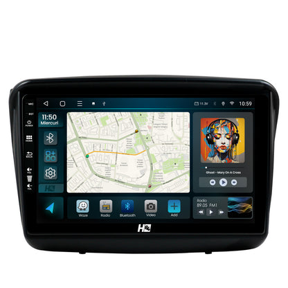 Navigatie HUB64 Mitsubishi L200 / Pajero Sport, 6GB RAM, Android, Octacore, Slot Sim 4G, DSP, GPS, Wi-FI, Carplay, Android Auto, USB, Bluetooth, Waze, Touchscreen, 9 Inch