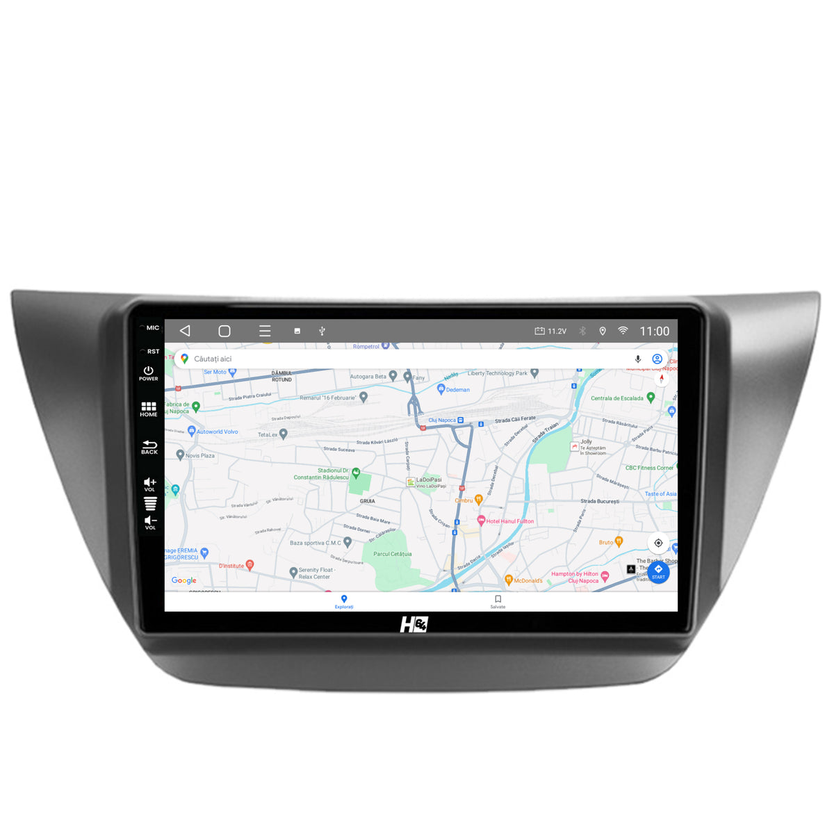 Navigatie HUB64 Mitsubishi Lancer (2003-2007), 4GB RAM, Android, Octacore, Slot Sim 4G, DSP, GPS, Wi-FI, Carplay, Android Auto, USB, Bluetooth, Waze, Touchscreen, 9 inch