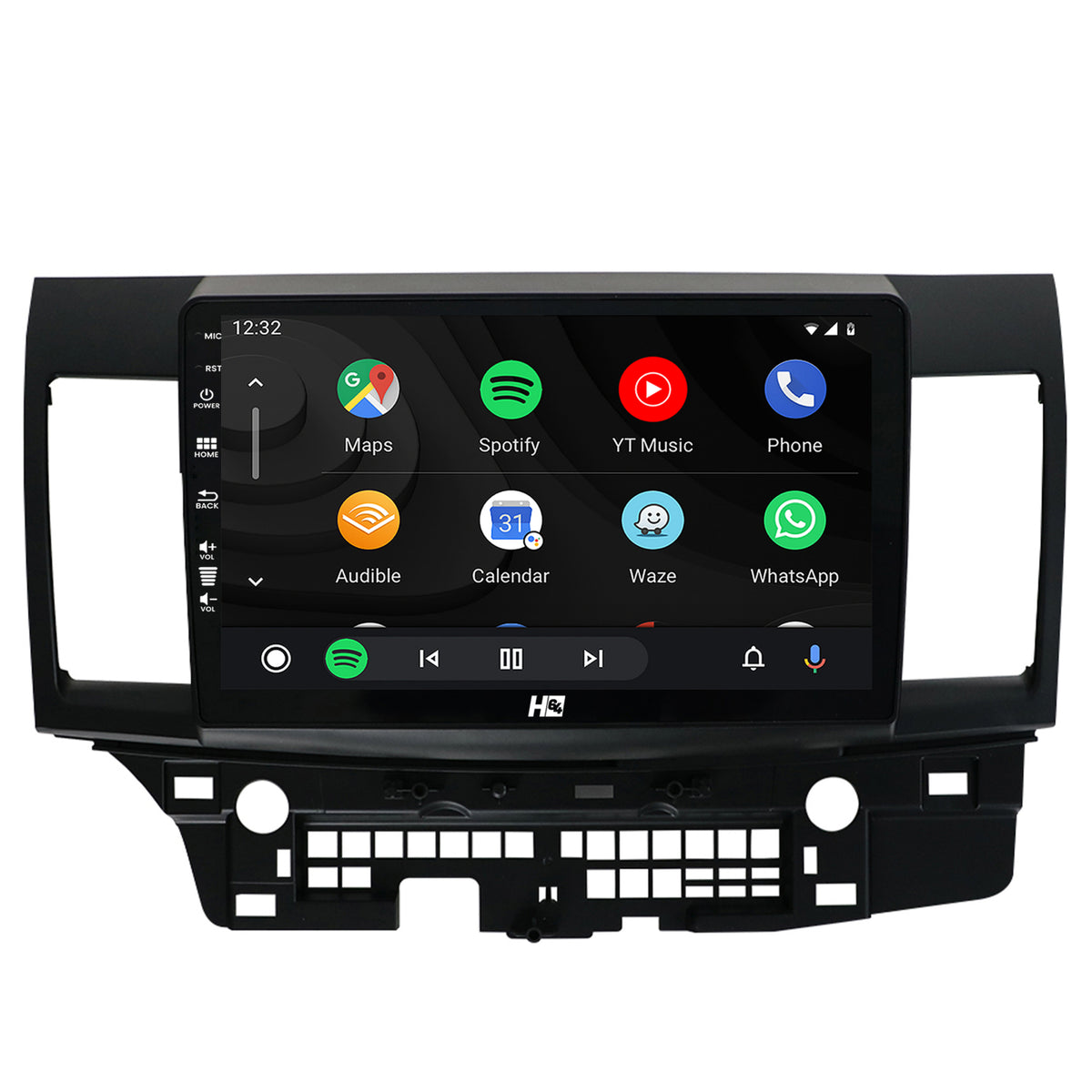 Navigatie HUB64 Mitsubishi Lancer (2007-2016), 4GB RAM, Android, Quadcore, DSP, GPS, Wi-FI, Carplay, Android Auto, USB, Bluetooth, Waze, Touchscreen, 10.1 Inch