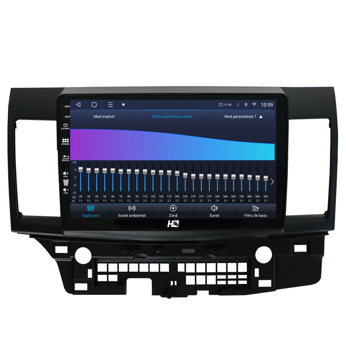 Navigatie HUB64 Mitsubishi Lancer (2007-2016), 8GB RAM, Android, Octacore, Slot Sim 4G, DSP, GPS, Wi-FI, Carplay, Android Auto, USB, Bluetooth, Waze, Touchscreen, 10.1 Inch