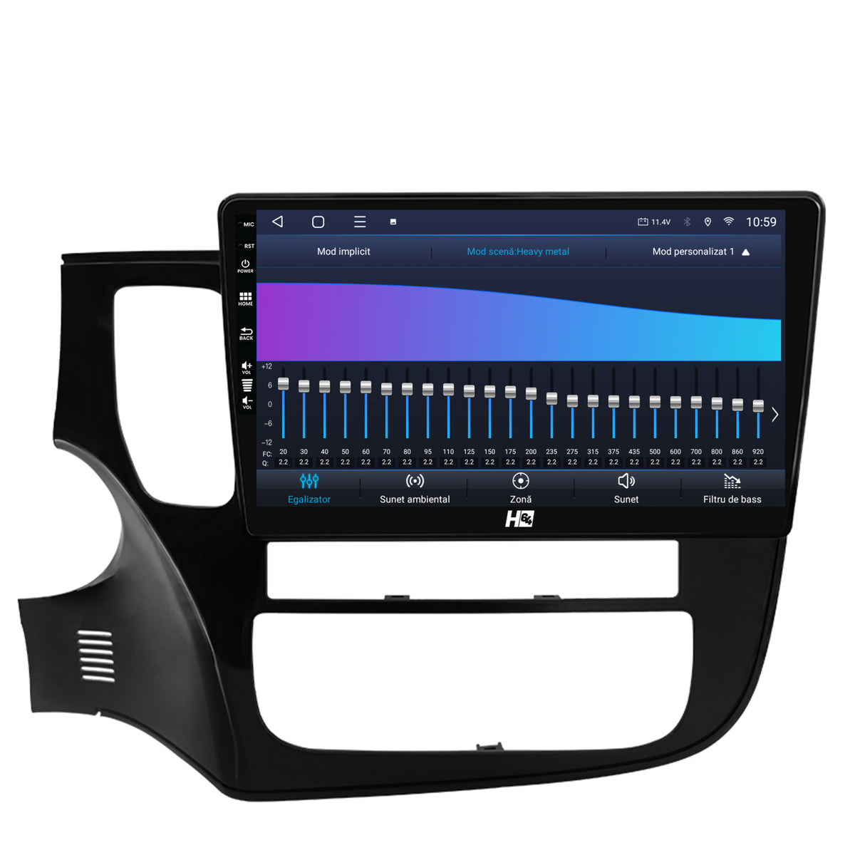 Navigatie HUB64 Mitsubishi Outlander (2013-2020), 4GB RAM, Android, Octacore, Slot Sim 4G, DSP, GPS, Wi-FI, Carplay, Android Auto, USB, Bluetooth, Waze, Touchscreen, 10.1 Inch