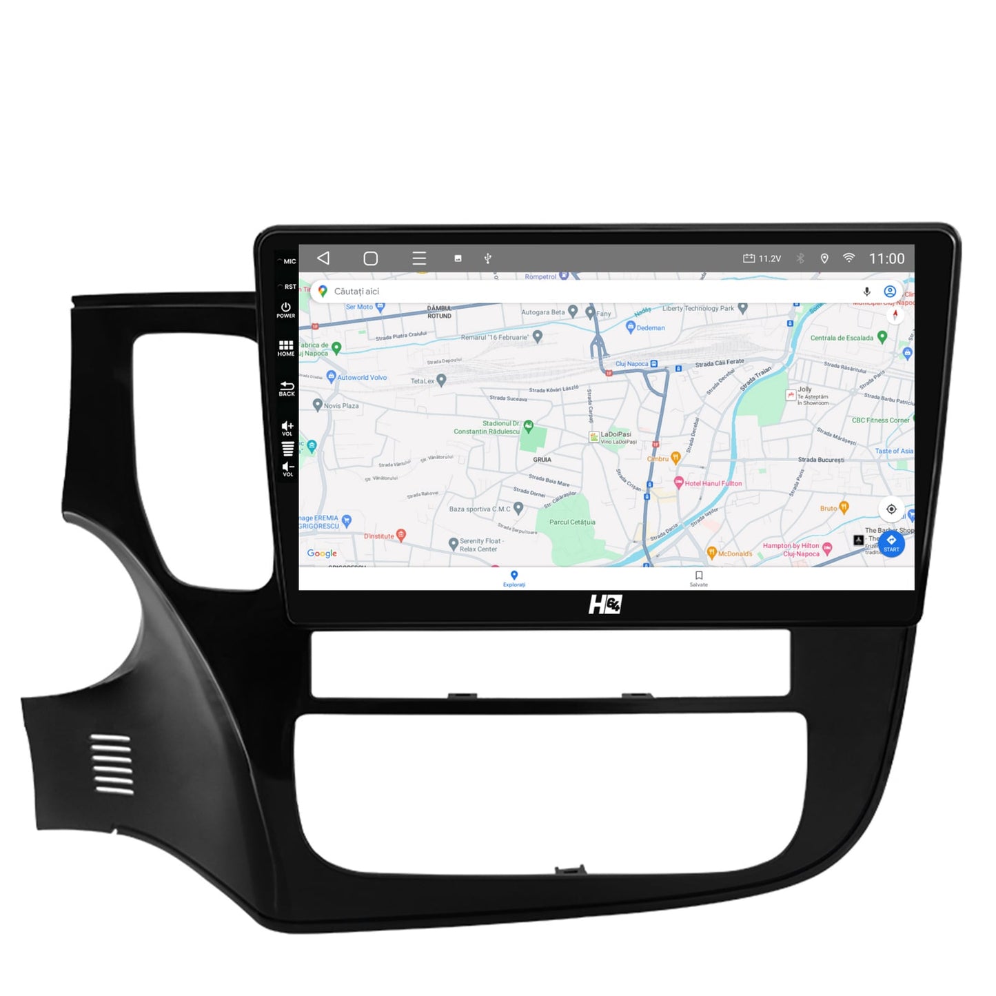 Navigatie HUB64 Mitsubishi Outlander (2013-2020), 8GB RAM, Android, Octacore, Slot Sim 4G, DSP, GPS, Wi-FI, Carplay, Android Auto, USB, Bluetooth, Waze, Touchscreen, 10.1 Inch