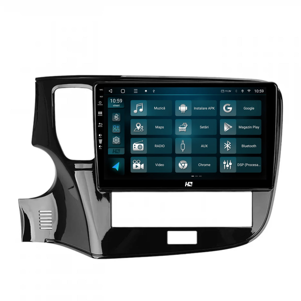 Navigatie HUB64 Mitsubishi Outlander (2019-2021), 2GB RAM, Android, GPS, Wi-FI, Carplay, Android Auto, USB, Bluetooth, Radio, Waze, Touchscreen, 10.1 inch