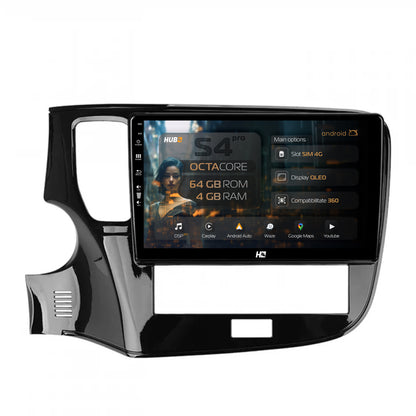 Navigatie HUB64 Mitsubishi Outlander (2019-2021), 4GB RAM, Android, Octacore, Slot Sim 4G, DSP, GPS, Wi-FI, Carplay, Android Auto, USB, Bluetooth, Waze, Touchscreen, 10.1 Inch