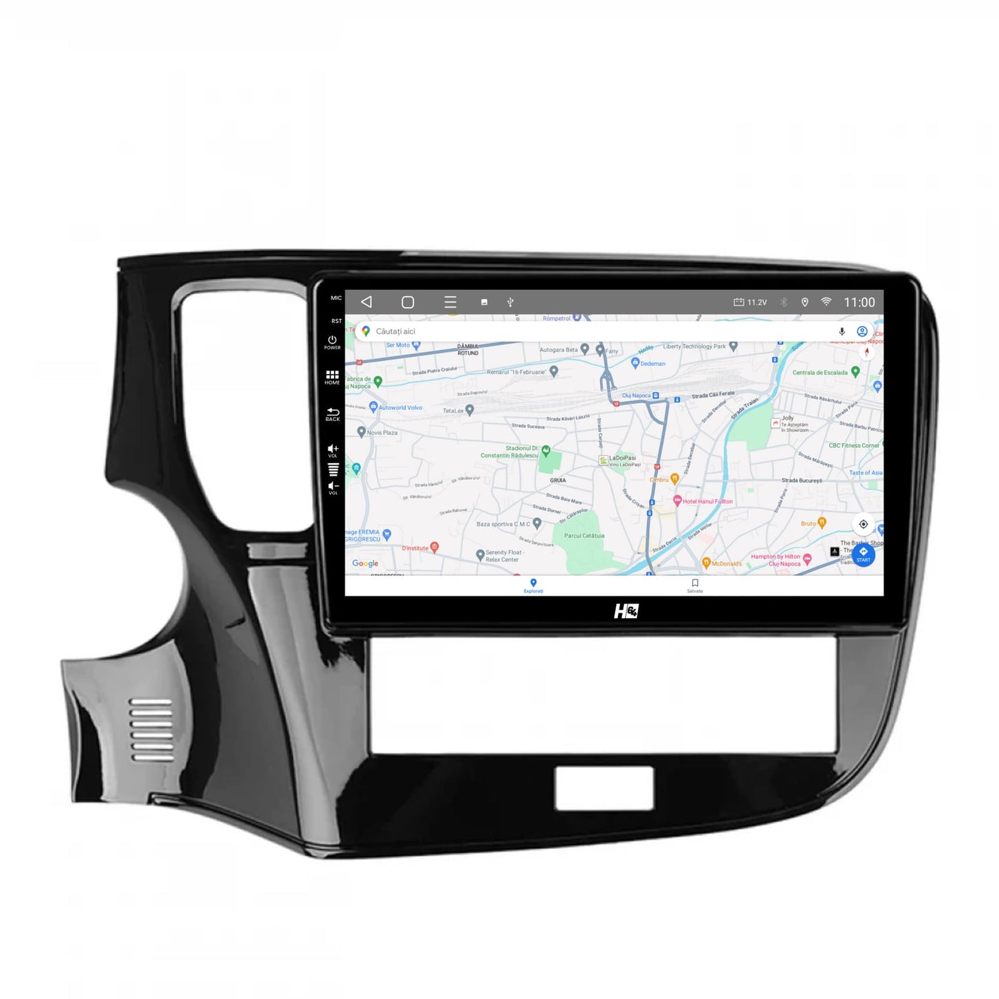 Navigatie HUB64 Mitsubishi Outlander (2019-2021), 4GB RAM, Android, Quadcore, DSP, GPS, Wi-FI, Carplay, Android Auto, USB, Bluetooth, Waze, Touchscreen, 10.1 Inch