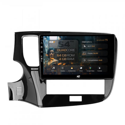 Navigatie HUB64 Mitsubishi Outlander (2019-2021), 4GB RAM, Android, Quadcore, DSP, GPS, Wi-FI, Carplay, Android Auto, USB, Bluetooth, Waze, Touchscreen, 10.1 Inch