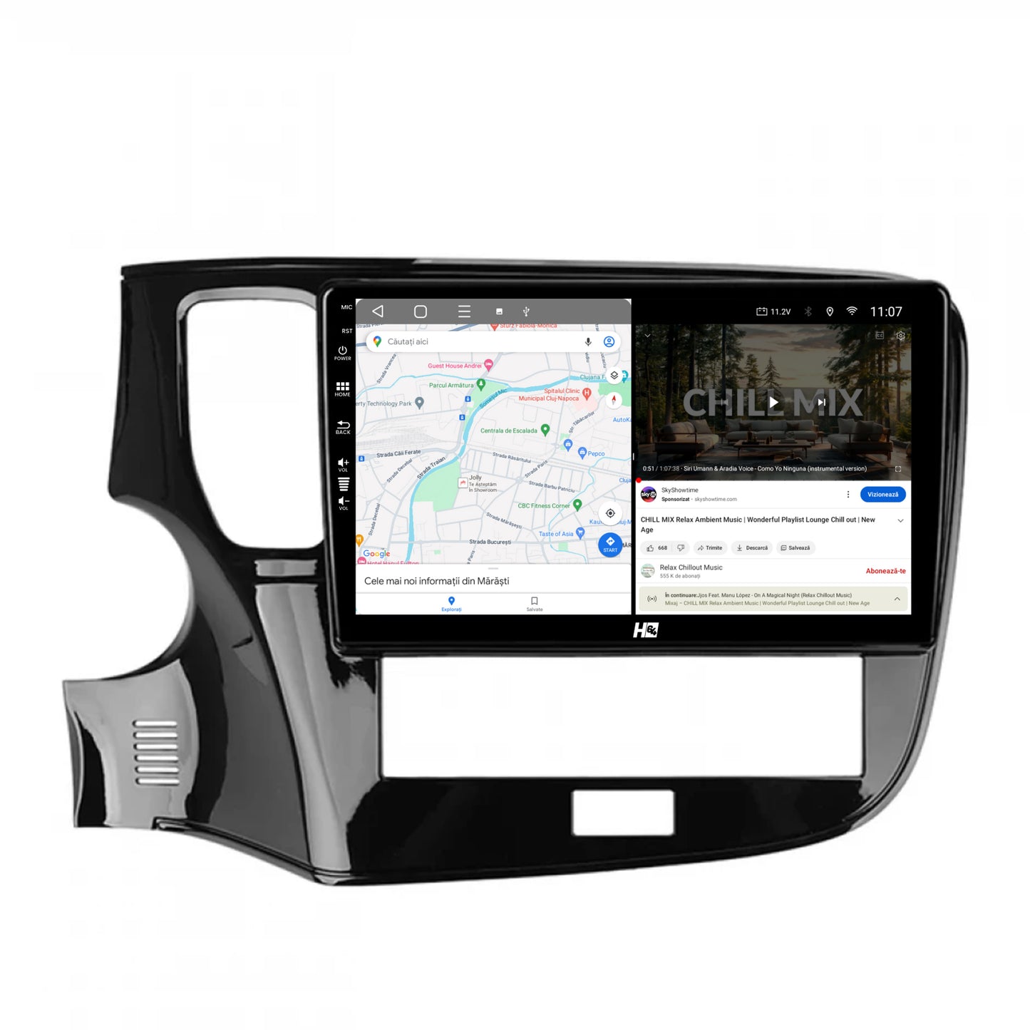 Navigatie HUB64 Mitsubishi Outlander (2019-2021), 6GB RAM, Android, Octacore, Slot Sim 4G, DSP, GPS, Wi-FI, Carplay, Android Auto, USB, Bluetooth, Waze, Touchscreen, 10.1 Inch