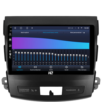 Navigatie HUB64 Mitsubishi Outlander / Peugeot 4007 / Citron C-Crosser, 8GB RAM, Android, Octacore, Slot Sim 4G, DSP, GPS, Wi-FI, Carplay, Android Auto, USB, Bluetooth, Waze, Touchscreen, 9