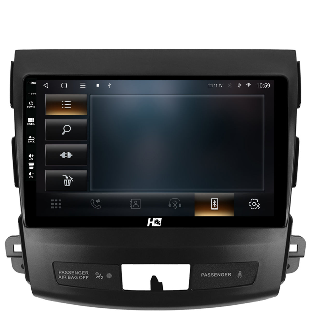 Navigatie HUB64 Mitsubishi Outlander / Peugeot 4007 / Citron C-Crosser, 8GB RAM, Android, Octacore, Slot Sim 4G, DSP, GPS, Wi-FI, Carplay, Android Auto, USB, Bluetooth, Waze, Touchscreen, 9
