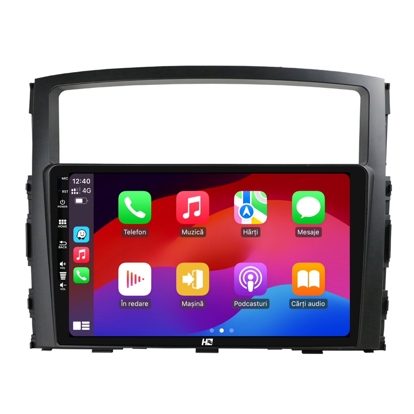 Navigatie HUB64 Mitsubishi Pajero (2006-2014), 2GB RAM, Android, GPS, Wi-FI, Carplay, Android Auto, USB, Bluetooth, Radio, Waze, Touchscreen, 9 inch