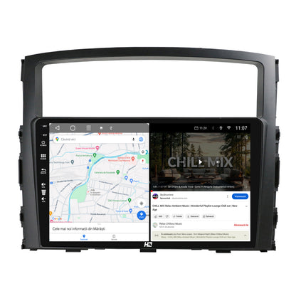 Navigatie HUB64 Mitsubishi Pajero (2006-2014), 6GB RAM, Android, Octacore, Slot Sim 4G, DSP, GPS, Wi-FI, Carplay, Android Auto, USB, Bluetooth, Waze, Touchscreen, 9 Inch
