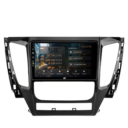 Navigatie HUB64 Mitsubishi Pajero (2016-2018), 8GB RAM, Android, Octacore, Slot Sim 4G, DSP, GPS, Wi-FI, Carplay, Android Auto, USB, Bluetooth, Waze, Touchscreen, 9 Inch