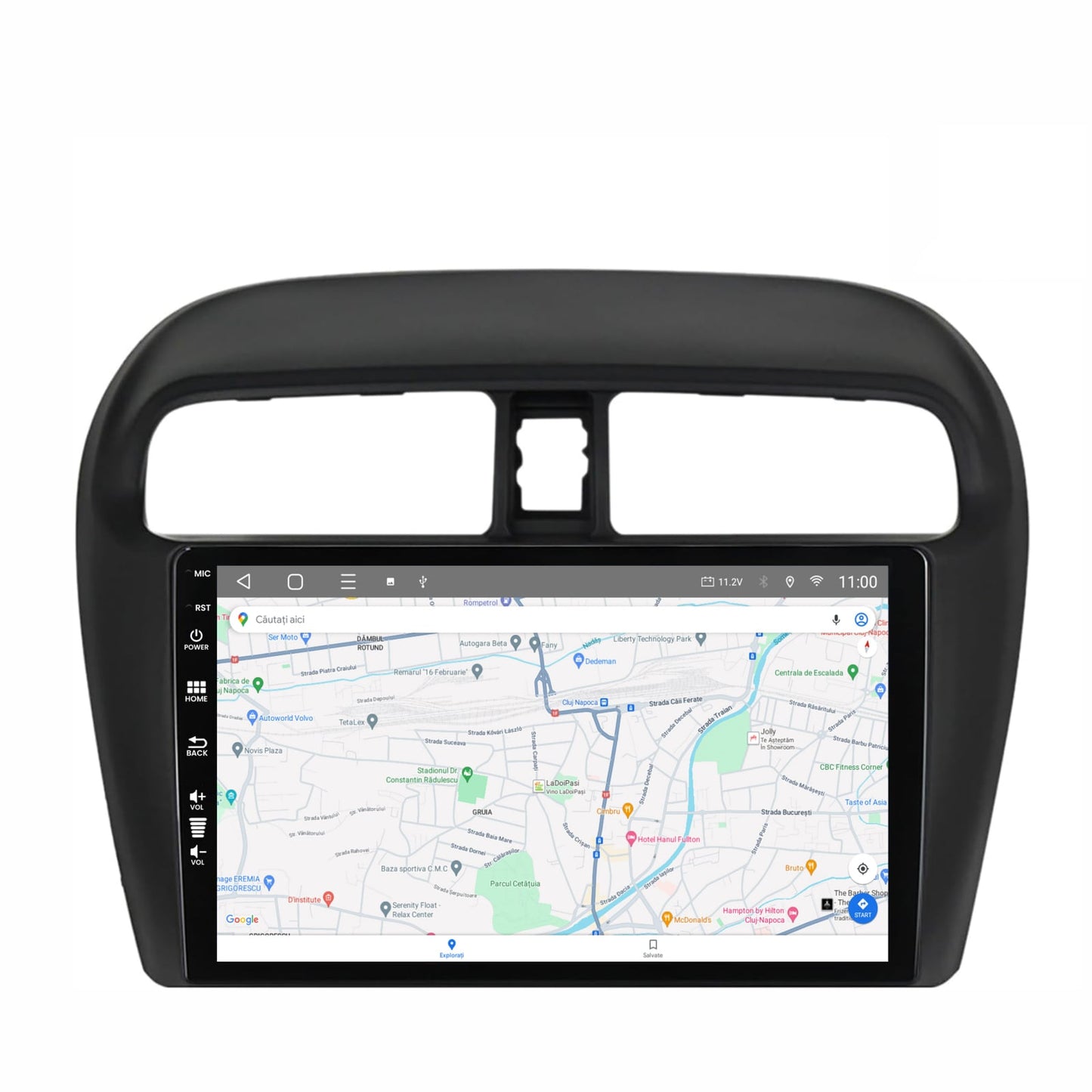 Navigatie HUB64 Mitsubishi Space Star / Mirage / Attrage, 4GB RAM, Android, Quadcore, DSP, GPS, Wi-FI, Carplay, Android Auto, USB, Bluetooth, Waze, Touchscreen, 9 Inch