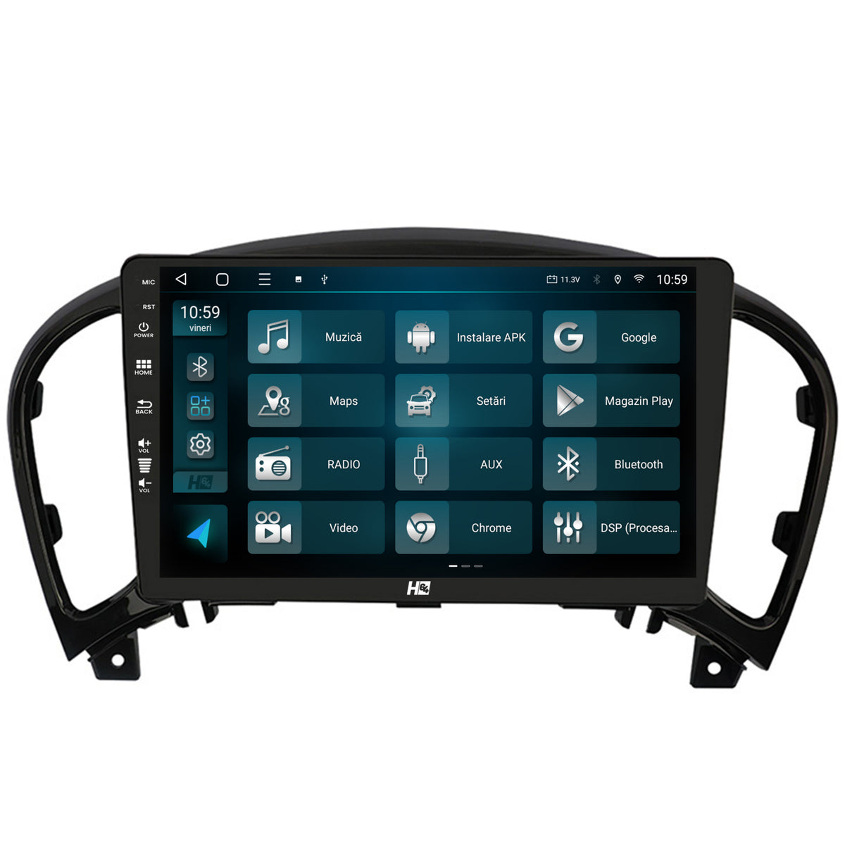 Navigatie HUB64 Nissan Juke (2010-2019), 2GB RAM, Android, GPS, Wi-FI, Carplay, Android Auto, USB, Bluetooth, Radio, Waze, Touchscreen, 9 inch