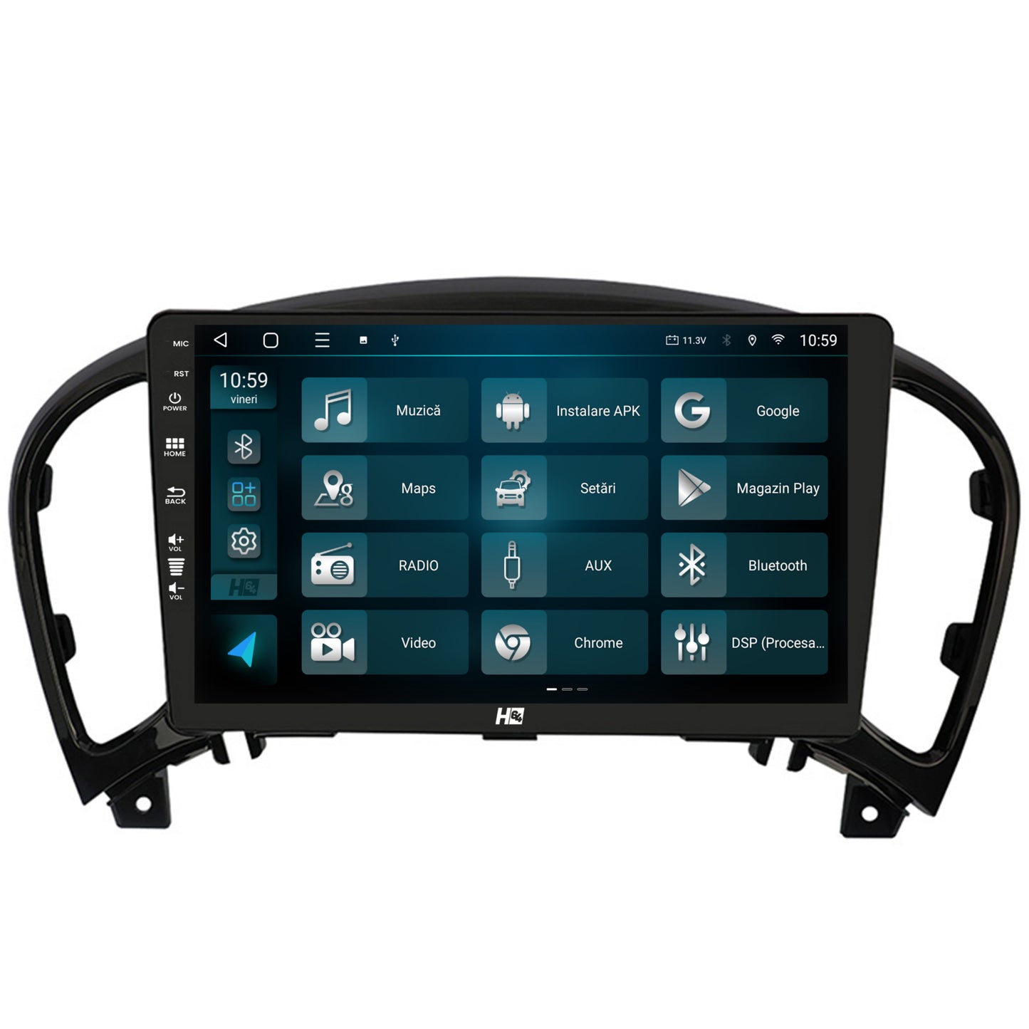 Navigatie HUB64 Nissan Juke (2010-2019), 8GB RAM, Android, Octacore, Slot Sim 4G, DSP, GPS, Wi-FI, Carplay, Android Auto, USB, Bluetooth, Waze, Touchscreen, 9 Inch