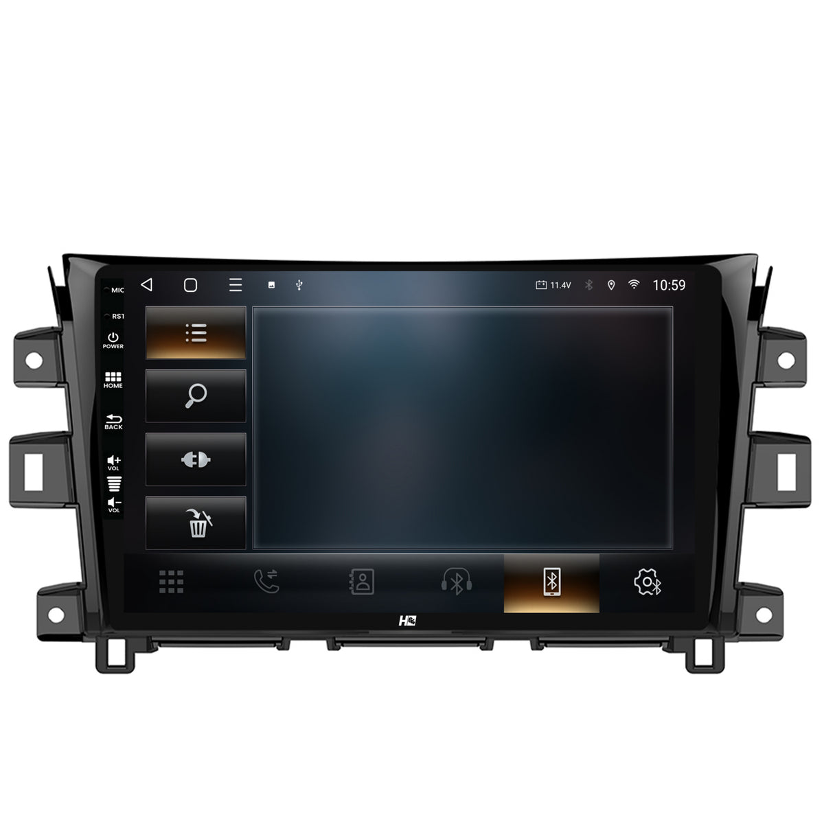 Navigatie HUB64 Nissan Navara (2015+), 4GB RAM, Android, Quadcore, DSP, GPS, Wi-FI, Carplay, Android Auto, USB, Bluetooth, Waze, Touchscreen, 10.1 inch