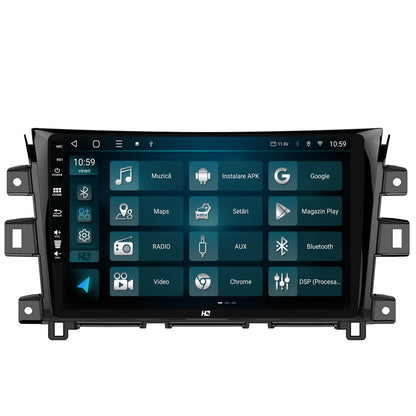 Navigatie HUB64 Nissan Navara (2015+), 8GB RAM, Android, Octacore, Slot Sim 4G, DSP, GPS, Wi-FI, Carplay, Android Auto, USB, Bluetooth, Waze, Touchscreen, 10.1 Inch