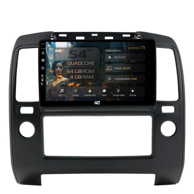 Navigatie HUB64 Nissan Navara, 4GB RAM, Android, Quadcore, DSP, GPS, Wi-FI, Carplay, Android Auto, USB, Bluetooth, Waze, Touchscreen, 9 inch
