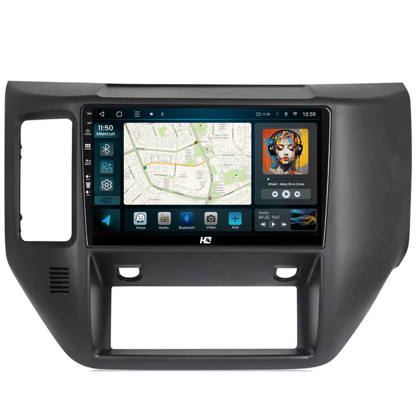 Navigatie HUB64 Nissan Patrol (2004-2012), 8GB RAM, Android, Octacore, Slot Sim 4G, DSP, GPS, Wi-FI, Carplay, Android Auto, USB, Bluetooth, Waze, Touchscreen, 9 Inch