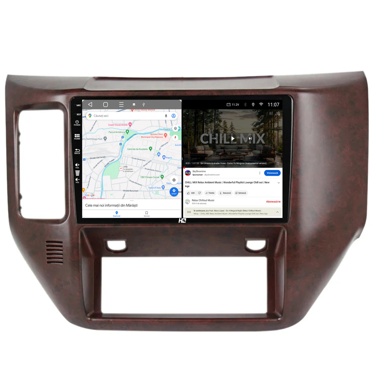 Navigatie HUB64 Nissan Patrol (2004-2012), 2GB RAM, Android, GPS, Wi-FI, Carplay, Android Auto, USB, Bluetooth, Radio, Waze, Touchscreen, 9'' inch