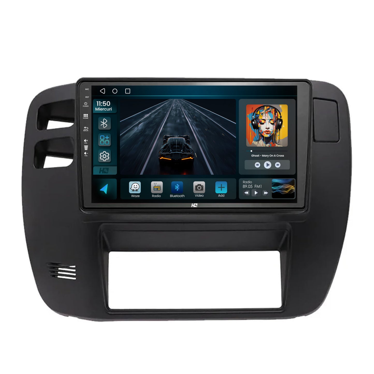 Navigatie HUB64 Nissan Patrol (2000-2005), 2GB RAM, Android, GPS, Wi-FI, Carplay, Android Auto, USB, Bluetooth, Radio, Waze, Touchscreen, 9 inch