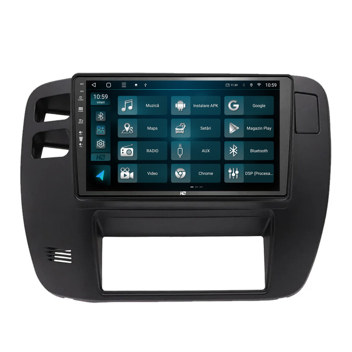 Navigatie HUB64 Nissan Patrol (2000-2005), 2GB RAM, Android, GPS, Wi-FI, Carplay, Android Auto, USB, Bluetooth, Radio, Waze, Touchscreen, 9 inch