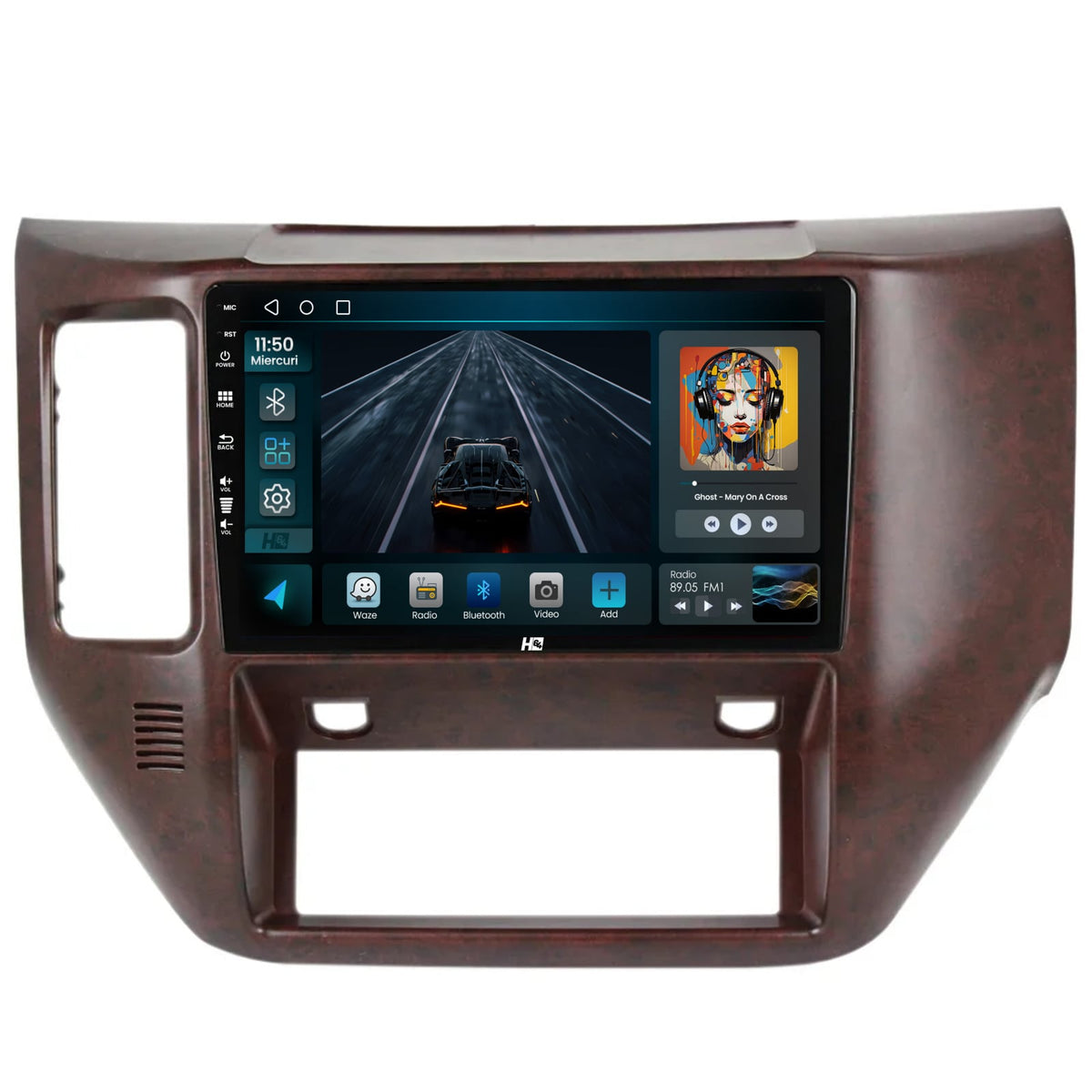 Navigatie HUB64 Nissan Patrol (2004-2012), 2GB RAM, Android, GPS, Wi-FI, Carplay, Android Auto, USB, Bluetooth, Radio, Waze, Touchscreen, 9'' inch