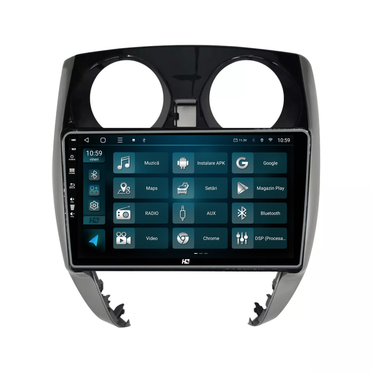 Navigatie HUB64 Nissan Note (2012-2019), 4GB RAM, Android, Octacore, Slot Sim 4G, DSP, GPS, Wi-FI, Carplay, Android Auto, USB, Bluetooth, Waze, Touchscreen, 9'' inch