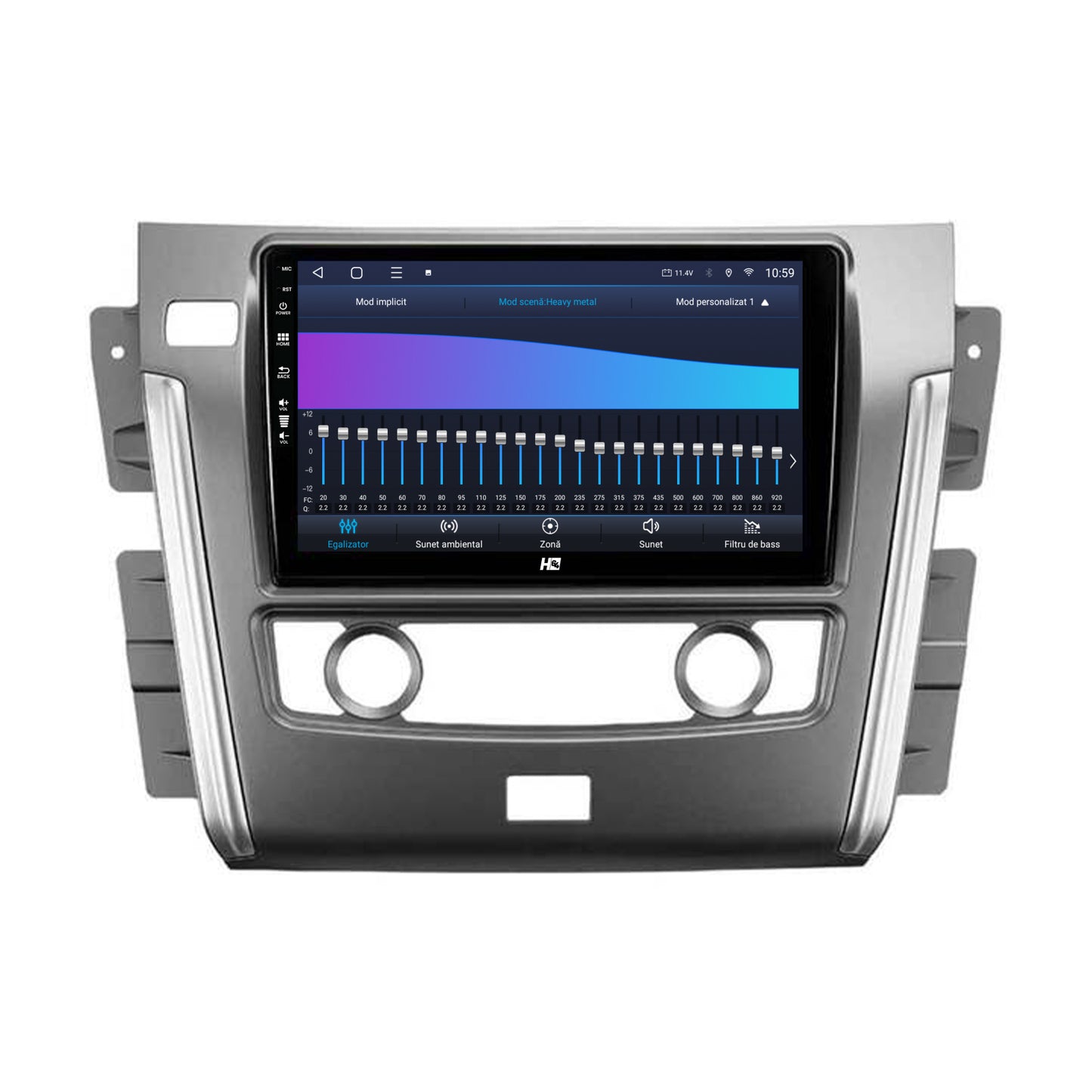 Navigatie HUB64 Nissan Patrol (2004-2012), 4GB RAM, Android, Quadcore, DSP, GPS, Wi-FI, Carplay, Android Auto, USB, Bluetooth, Waze, Touchscreen, 10.1 Inch