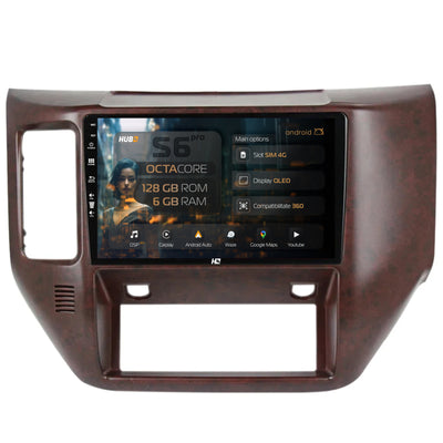 Navigatie HUB64 Nissan Patrol (2004-2012), 6GB RAM, Android, Octacore, Slot Sim 4G, DSP, GPS, Wi-FI, Carplay, Android Auto, USB, Bluetooth, Waze, Touchscreen, 9'' Inch