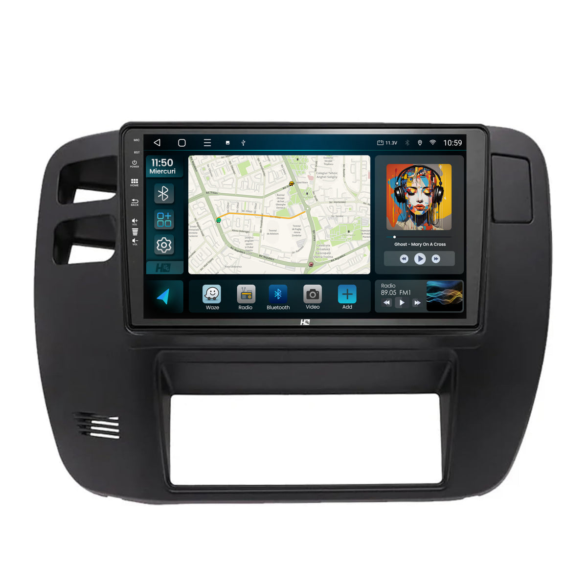 Navigatie HUB64 Nissan Patrol (2000-2005), 6GB RAM, Android, Octacore, Slot Sim 4G, DSP, GPS, Wi-FI, Carplay, Android Auto, USB, Bluetooth, Waze, Touchscreen, 9 Inch