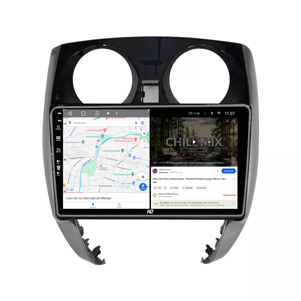 Navigatie HUB64 Nissan Note (2012-2019), 8GB RAM, Android, Octacore, Slot Sim 4G, DSP, GPS, Wi-FI, Carplay, Android Auto, USB, Bluetooth, Waze, Touchscreen, 9'' Inch