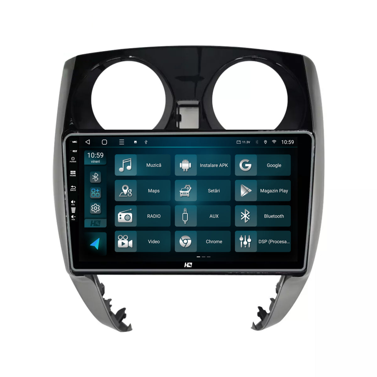 Navigatie HUB64 Nissan Note (2012-2019), 8GB RAM, Android, Octacore, Slot Sim 4G, DSP, GPS, Wi-FI, Carplay, Android Auto, USB, Bluetooth, Waze, Touchscreen, 9'' Inch